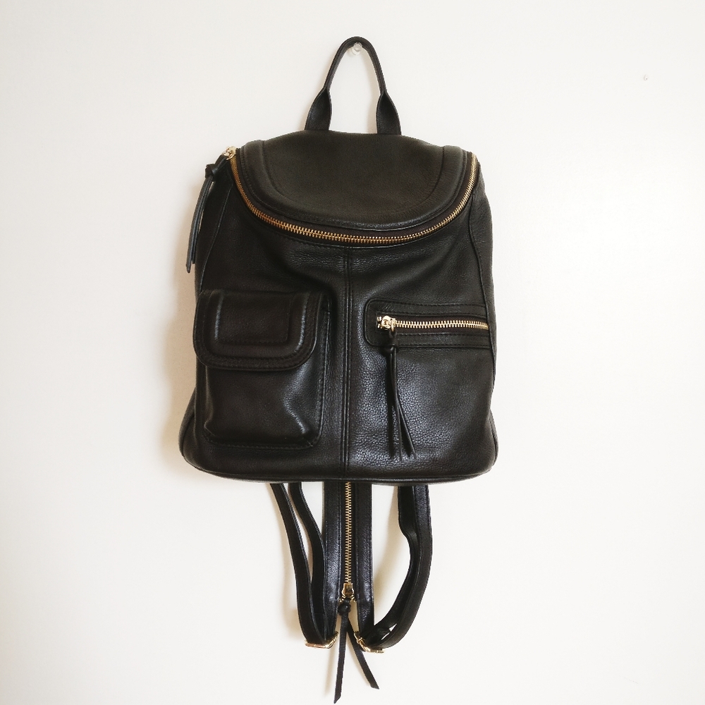 Paradox Leather Black Backpack
